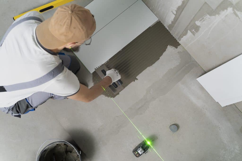 tiler working renovation apartment 1